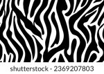 Zebra seamless pattern background, black and white striped lines. Vector illustration design.