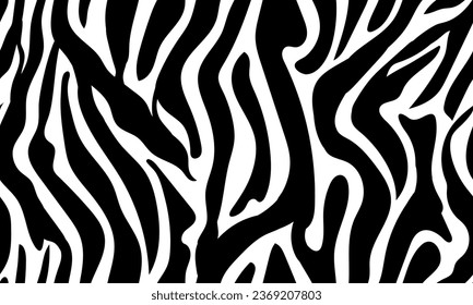 Fondo de patrón transparente de cebra, líneas rayadas en blanco y negro. Diseño de ilustración vectorial.