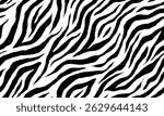 zebra seamless pattern. black and white stripped background. abstract organic pattern. vector background for fabric design, wrapping paper, textile and wallpaper.