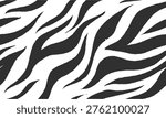 zebra seamless pattern. black and white stripped background. abstract organic pattern. vector background for fabric design, wrapping paper, textile and wallpaper.