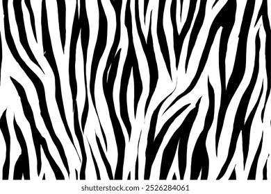 zebra seamless pattern. black and white stripped background. abstract organic pattern. vector background for fabric design, wrapping paper, textile and wallpaper.