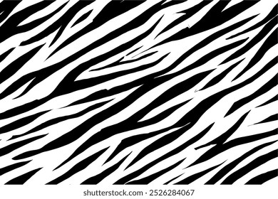 zebra seamless pattern. black and white stripped background. abstract organic pattern. vector background for fabric design, wrapping paper, textile and wallpaper.