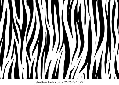 zebra seamless pattern. black and white stripped background. abstract organic pattern. vector background for fabric design, wrapping paper, textile and wallpaper.