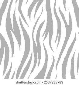 Zebra nahtloses Muster. schwarz-weiß gestreifter Hintergrund. abstraktes organisches Muster. Vektorhintergrund für Stoffdesign, Wickelpapier, Textil und Tapete.