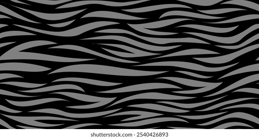 zebra seamless pattern. black and white stripped background. abstract organic pattern. vector background for fabric design, wrapping paper, textile and wallpaper.