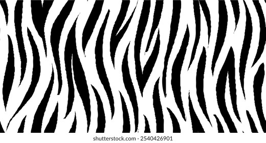 zebra seamless pattern. black and white stripped background. abstract organic pattern. vector background for fabric design, wrapping paper, textile and wallpaper.