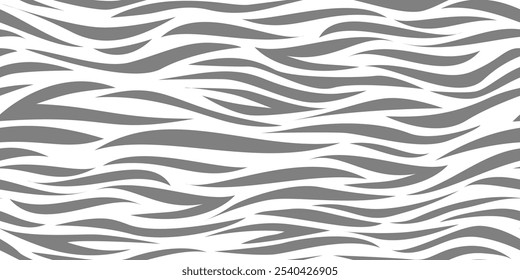 padrão sem emenda de zebra. fundo listrado preto e branco. padrão orgânico abstrato. fundo vetorial para design de tecido, papel de embrulho, têxtil e papel de parede.