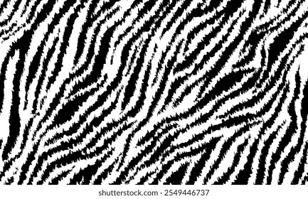 zebra seamless pattern. black and white stripped background. abstract organic pattern. vector background for fabric design, wrapping paper, textile and wallpaper.