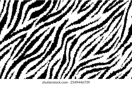 zebra seamless pattern. black and white stripped background. abstract organic pattern. vector background for fabric design, wrapping paper, textile and wallpaper.