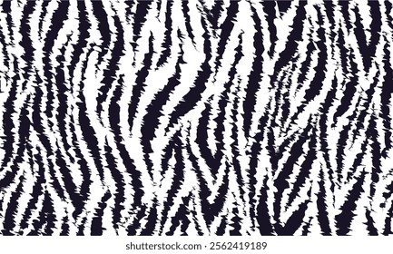zebra seamless pattern. black and white stripped background. abstract organic pattern. vector background for fabric design, wrapping paper, textile and wallpaper.