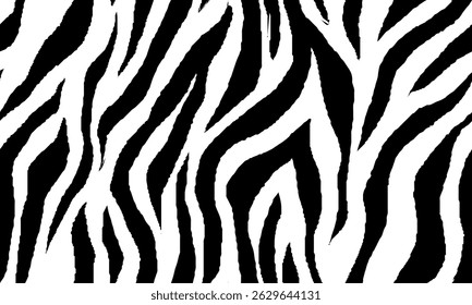 zebra seamless pattern. black and white stripped background. abstract organic pattern. vector background for fabric design, wrapping paper, textile and wallpaper.