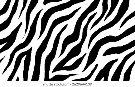 zebra seamless pattern. black and white stripped background. abstract organic pattern. vector background for fabric design, wrapping paper, textile and wallpaper.