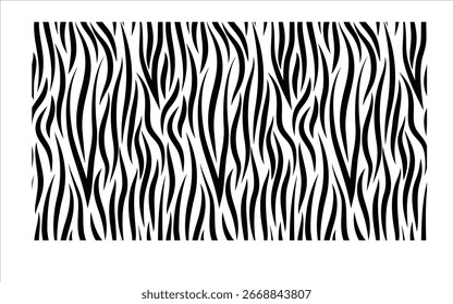 Zebra Seamless Pattern, Black and White Animal Print Background for Fashion, Fabric, Textile, Wallpaper, and Graphic Design