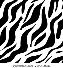 Patrón sin fisuras de cebra. fondo de rayas en blanco y negro. patrón orgánico abstracto. fondo de Vector para el diseño de la tela, papel de embalaje, textil y Fondo de pantalla.
