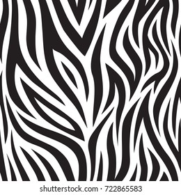 Zebra Seamless Pattern Black White Tiger Stock Vector (royalty Free 