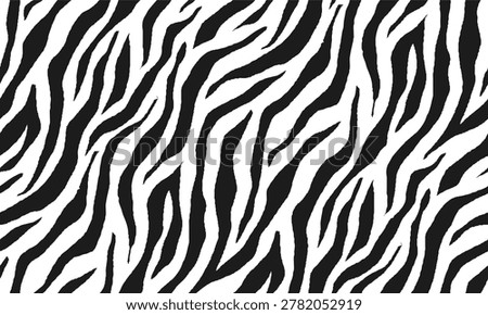 zebra seamless pattern. black and white stripped background. abstract organic pattern. animal skin background for fabric design, wrapping paper, textile and wallpaper.