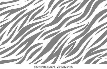 zebra seamless pattern. grey stripped background. abstract organic pattern. vector background for fabric design, wrapping paper, textile and wallpaper.