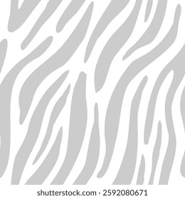 zebra seamless pattern. grey stripped background. abstract organic pattern. vector background for fabric design, wrapping paper, textile and wallpaper.