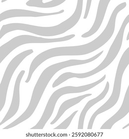 zebra seamless pattern. grey stripped background. abstract organic pattern. vector background for fabric design, wrapping paper, textile and wallpaper.
