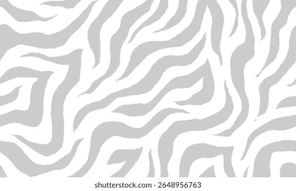 zebra seamless pattern. grey stripped background. abstract organic pattern. vector background for fabric design, wrapping paper, textile and wallpaper.