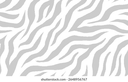 zebra seamless pattern. grey stripped background. abstract organic pattern. vector background for fabric design, wrapping paper, textile and wallpaper.