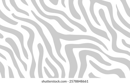 zebra seamless pattern. monochrome grey stripped background. abstract organic pattern. vector background for fabric design, wrapping paper, textile and wallpaper.