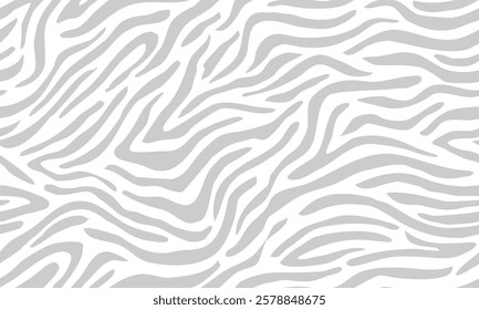 zebra seamless pattern. monochrome grey stripped background. abstract organic pattern. vector background for fabric design, wrapping paper, textile and wallpaper.