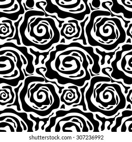 Zebra seamless pattern. Safari collection. Abstract background. Black roses. Backgrounds & textures shop.