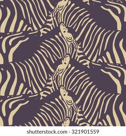 Zebra seamless pattern. Vector illustration