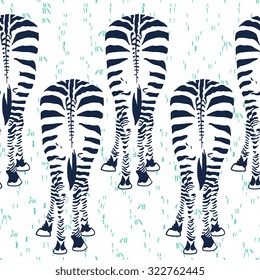 Zebra seamless pattern. Vector illustration