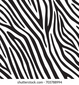 Zebra seamless pattern. Vector image.