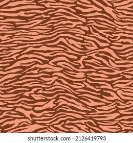 Zebra seamless repeat pattern. Vector, animal skin all over surface print in brown.