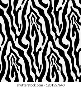 Zebra seamless texture in vector for decoration backgrounds