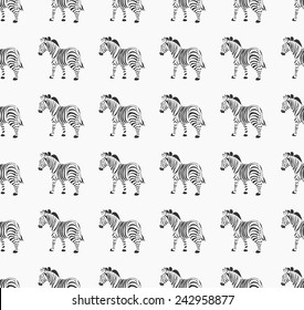 Zebra seamless. Vector background.