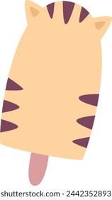 Zebra Shape Ice Cream Vector Illustration