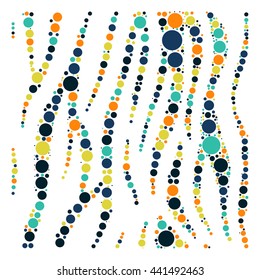 Zebra shape vector design by color point