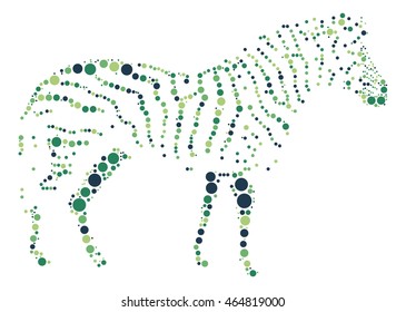 zebra shape vector design by color point