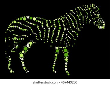 zebra shape vector design by color point