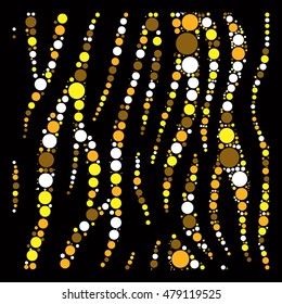 Zebra shape vector design by color point