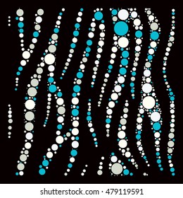 Zebra shape vector design by color point