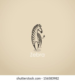 Zebra sign - vector illustration