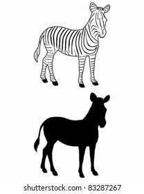 Zebra silhouette