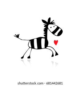 Zebra sketch for your design