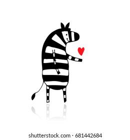 Zebra sketch for your design