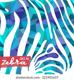 Zebra skin - abstract geometric background. Vector illustration
