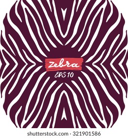 Zebra skin - abstract geometric seamless pattern. Vector illustration