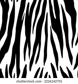 Zebra Skin, Animal Print Seamless Pattern