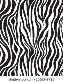 Zebra skin background vector. Animal fur, vector background for Fabric design, wrapping paper, textile, and wallpaper