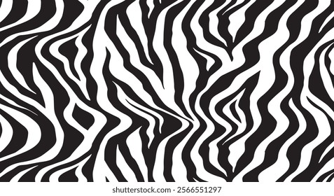 Zebra skin background vector. Animal fur, vector background for Fabric design, wrapping paper, textile, and wallpaper