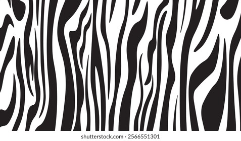 Zebra skin background vector. Animal fur, vector background for Fabric design, wrapping paper, textile, and wallpaper